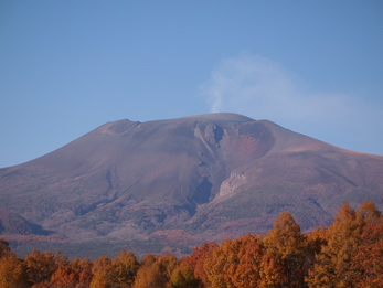 Mount Asama in Karuizawa, Japan.  Photographed in fall 2015.